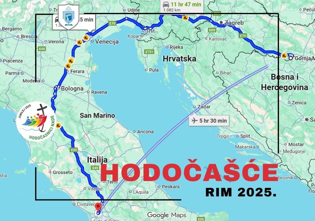 Poznata mjesta i satnice polazaka hodočasnika VN-a za Rim